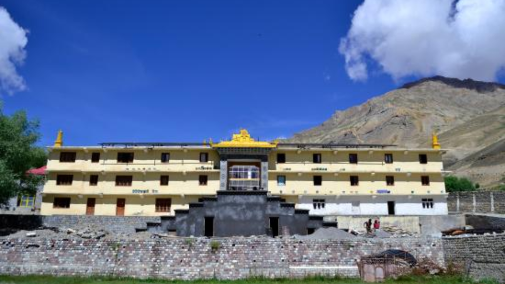 Kungri Monastery tucked away in the picturesque valleys of the Spiti Valley in Himachal Pradesh.